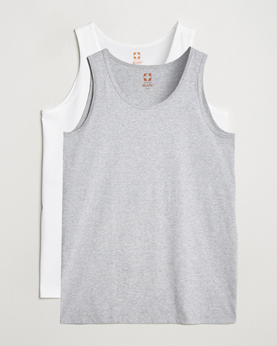Herren | Treue-Rabatt für Stammkunden | BEAMS PLUS | 2-Pack Tank Top White
