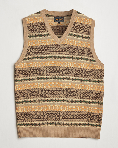 Herren | Treue-Rabatt für Stammkunden | BEAMS PLUS | Fairisle Vest Khaki