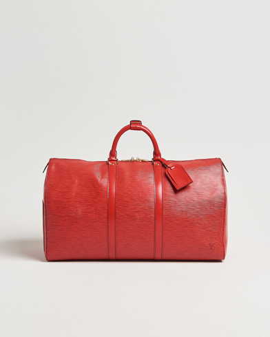  Keepall 50 Epi Leather Bag Red 