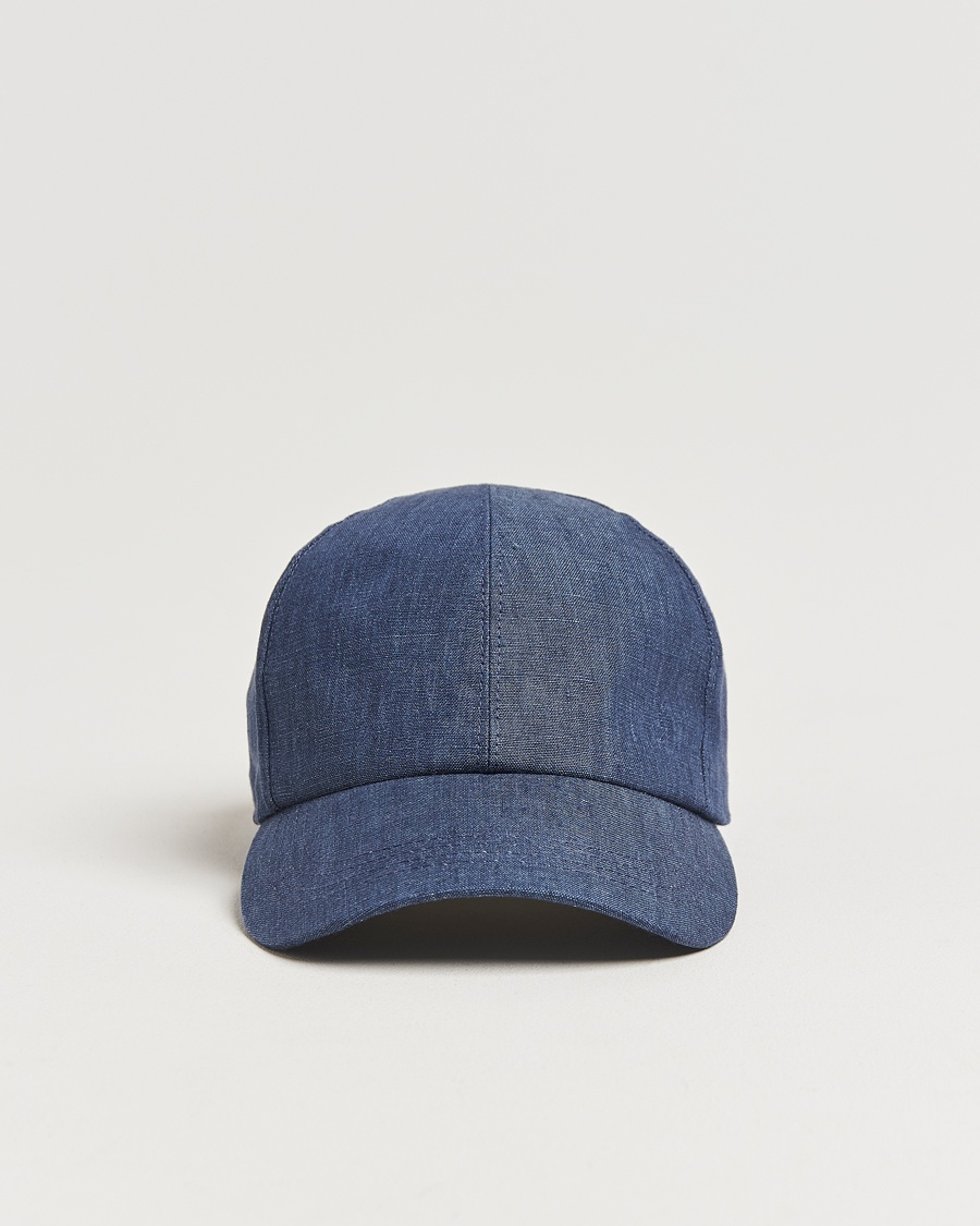 Wigéns Baseball Linen Cap Denim Blue – Blau