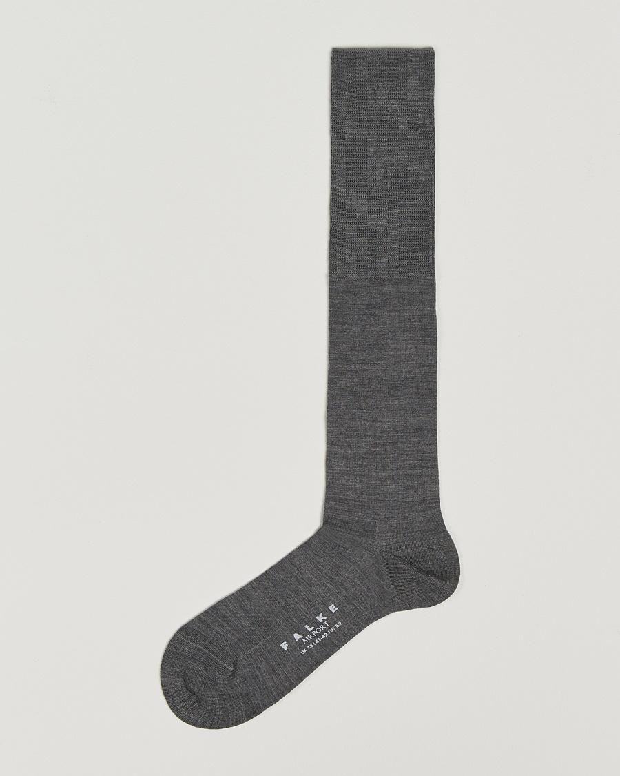 Falke Airport Knee Sock Dark Grey – Grau