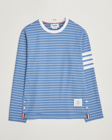 Thom Browne Long Sleeve T-Shirt Blue/White - Blau - Langarm t-shirt - Grösse: XL