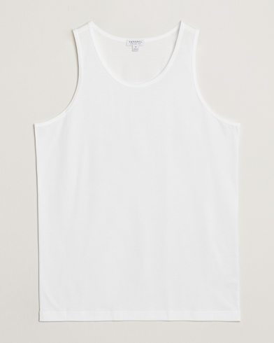 Sunspel Superfine Cotton Underwear Vest White – Weiß