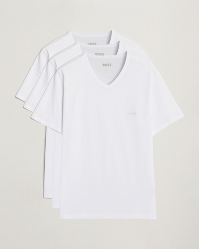 Herren | Multipack | BOSS BLACK | 3-Pack V-Neck T-Shirt White