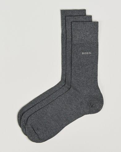 BOSS BLACK 3-Pack RS Uni Socks Medium Grey – Grau