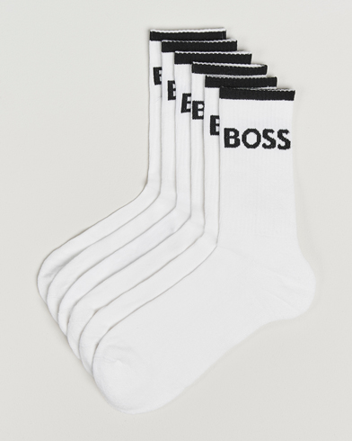 BOSS BLACK 6-Pack Sport Socks White – Weiß