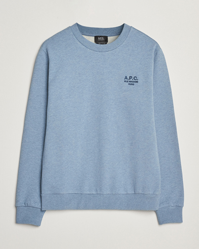 Herren | Neue Produktbilder | A.P.C. | Rue Madame Sweatshirt Blue Melange/Navy