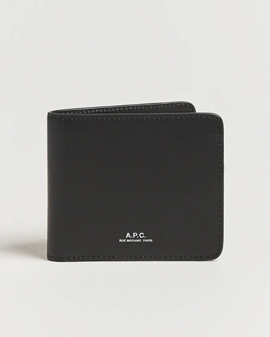 A.P.C. Calf Leather Wallet Black – Schwarz