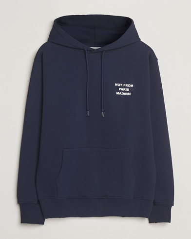 Drôle de Monsieur Slogan Hoodie Navy – Blau