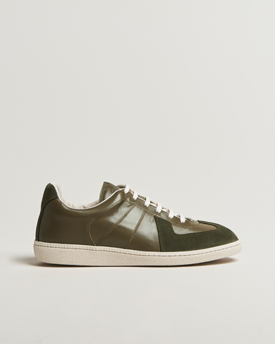 Sweyd Nappa/Suede Army Trainer Green – Grün
