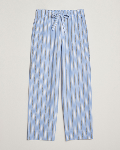 Tekla Poplin Pyjama Pants Stave Stripes – Blau