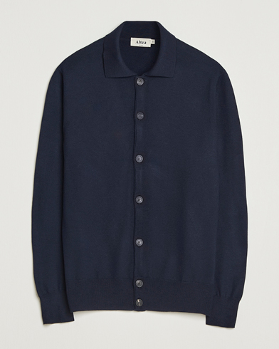 Altea Merino Wool Cardigan Navy – Blau