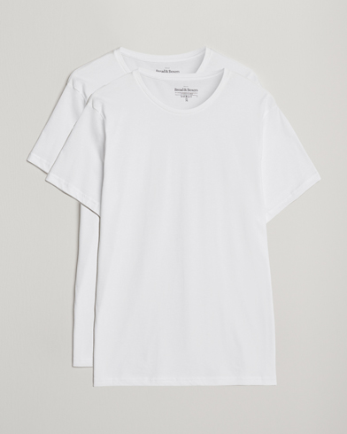 Bread & Boxers 2-Pack Lightweight Cotton T-Shirt White – Weiß