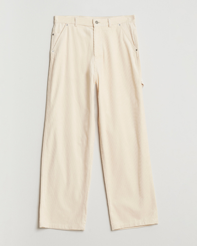 Drôle de Monsieur Baggy Corduroy Workwear Pants Ecru – Weiß