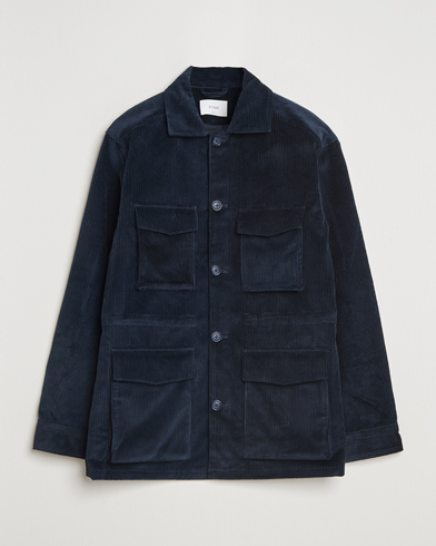Eton Corduroy Field Jacket Navy – Blau