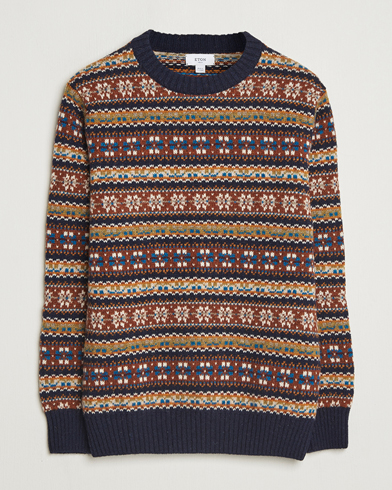 Herren | Eton | Eton Wool Knitted Fair Isle Sweater Multi