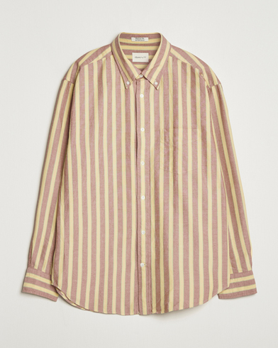 GANT Relaxed Fit Striped Heritage Oxford Shirt Modern Rust – Gelb