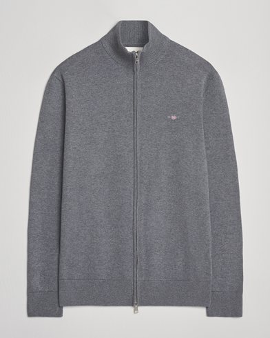 Gant Casual Cotton Full Zip Dark Grey Melange – Grau