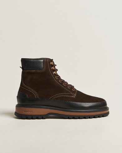Gant Clafton Felt Lined Suede Boot Dark Brown – Braun