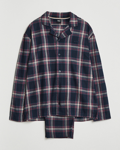 Herren | BOSS BLACK | BOSS BLACK Flannel Long Sleeve Pyjama Set Open Blue