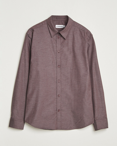 J.Lindeberg Slim Fit Light Flannel Shirt Huckleberry – Braun