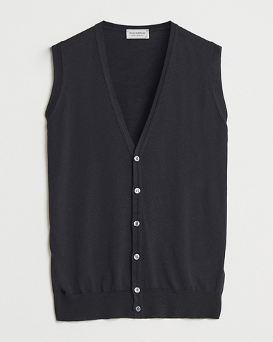 John Smedley Huntswood Slim Fit Waistcoat Black – Schwarz