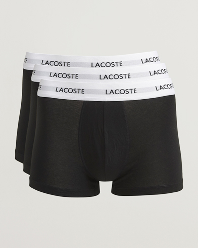 Lacoste 3-Pack Stretch Cotton Trunks Black – Schwarz