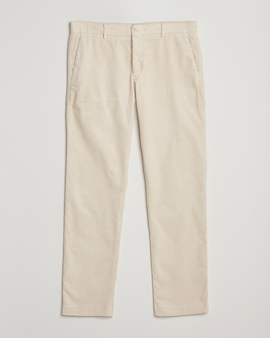 NN07 Theo Regular Fit Corduroy Chinos Ivory – Weiß