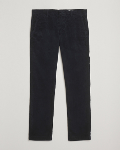 NN07 Theo Regular Fit Corduroy Chinos Navy Blue – Blau