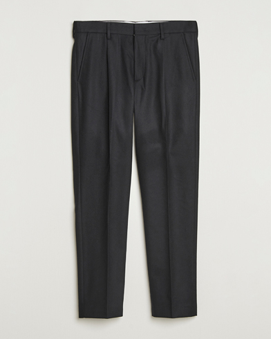 NN07 Bill Wool Pleated Trousers Black – Schwarz