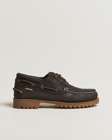 Herren | Sebago | Sebago Acadia Waxed Suede Loafer Dark Brown