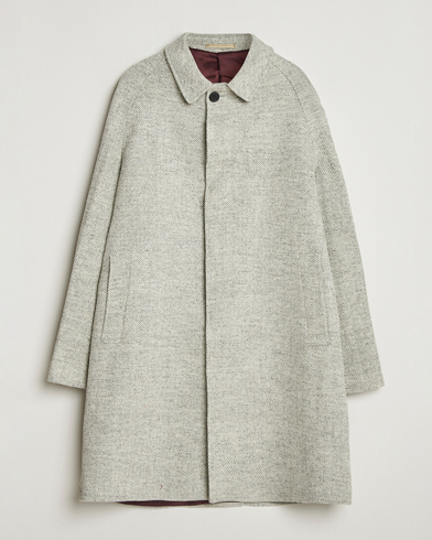 Walker Slater Watson Harris Tweed Herringbone Coat Light Grey – Grau