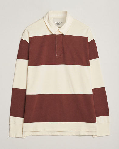 GANT 240 Mulberry Street Block Stripe Heavy Rugger Mahogany Brown/White – Mehrfarbig