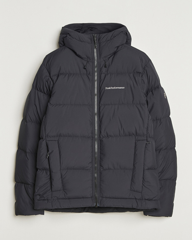 Peak Performance Rivel Down Hooded Jacket Black – Schwarz
