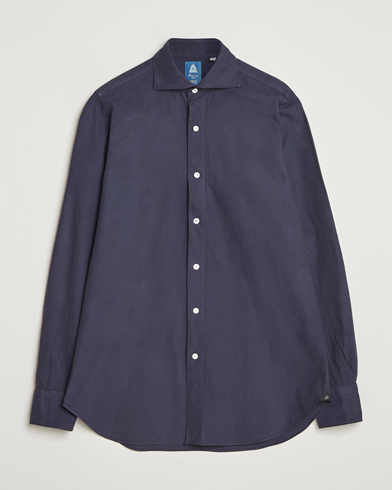 Herren | Finamore Napoli | Finamore Napoli Gaeta Flannel Sport Shirt Navy