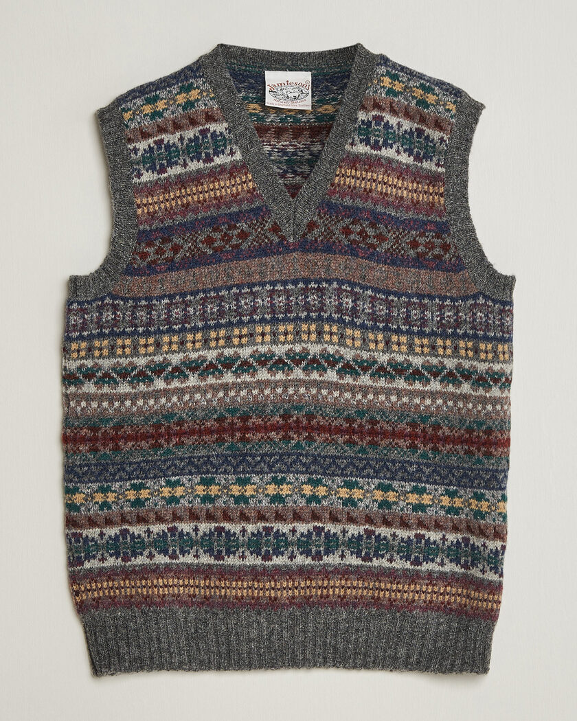 Jamieson's of Shetland Jamiesons Of Shetland All Over Fair Isle Slipover Multi – Mehrfarbig