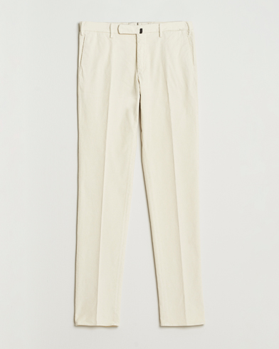 Incotex Slim Fit Baby Corduroy Trousers Off White – Weiß