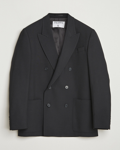 Herren | Filippa K | Filippa K Michael Wool Double Breasted Blazer Black