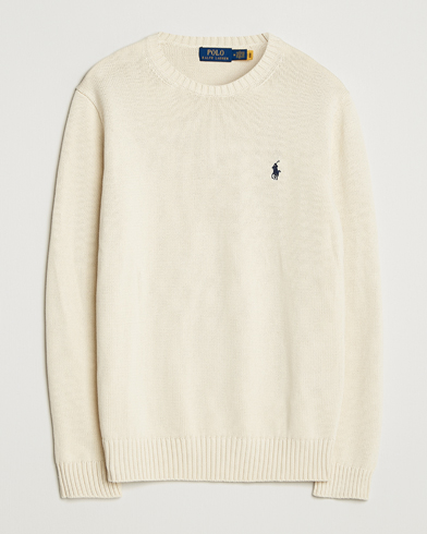 Polo Ralph Lauren Cotton Crew Neck Sweater Andover Cream – Weiß