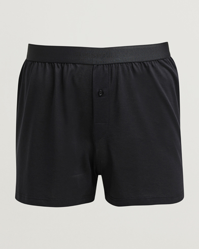 Sunspel Superfine One Button Boxer Black – Schwarz