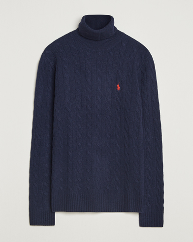 Polo Ralph Lauren Wool/Cashmere Rollneck Hunter Navy – Blau