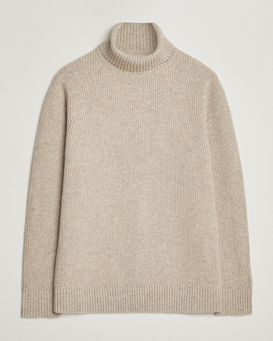 Herren | Charles Tyrwhitt | Charles Tyrwhitt Chunky Merino Roll Neck Oatmeal
