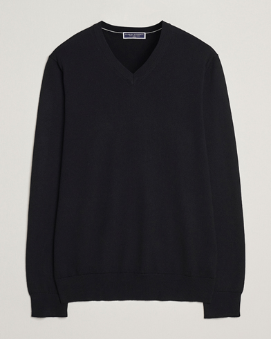 Charles Tyrwhitt Pure Merino V-Neck Jumper Black – Schwarz