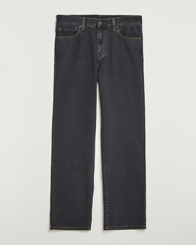 Carhartt WIP Aaron Pant Smith Denim Black Stone Wash – Schwarz