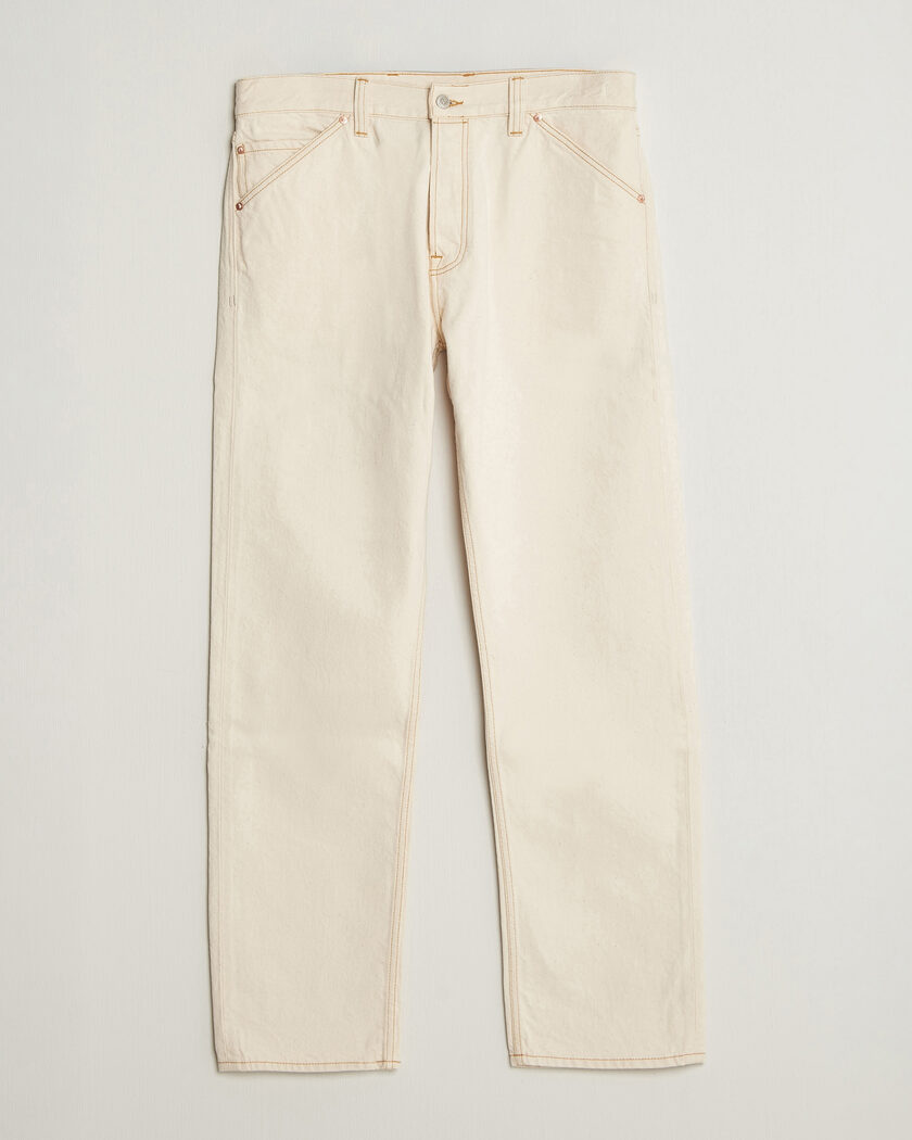Drake's 5-Pocket Heavy Cotton Jeans Ecru – Weiß
