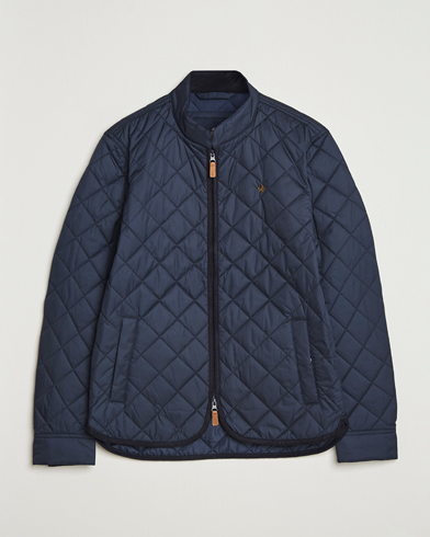 Morris Teddy Quilted Jacket Old Blue – Blau