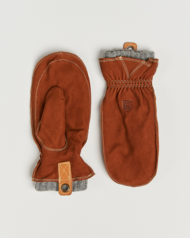 Hestra Oden Nubuck Wool Lined Mitt Cognac – Braun