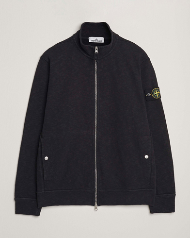 Stone Island Vanisé Brushed Heavy Cotton Full Zip Black – Schwarz