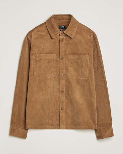 A.P.C. Leon Corduroy Overshirt Brown – Braun