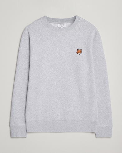Maison Kitsuné Fox Head Sweatshirt Light Grey Melange – Grau